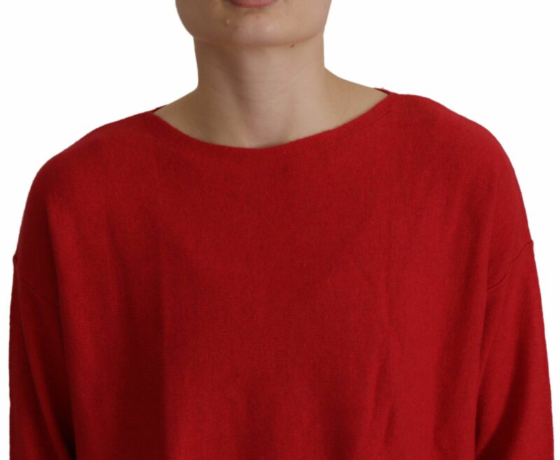 Dolce & Gabbana Elegant Red Wool Blend Knit Sweater - Image 3