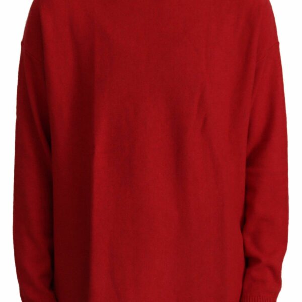 Dolce & Gabbana Elegant Red Wool Blend Knit Sweater