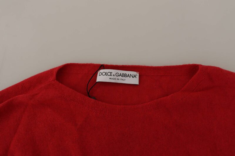 Dolce & Gabbana Elegant Red Wool Blend Knit Sweater - Image 5