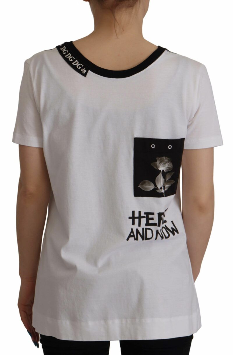 Dolce & Gabbana Elegant Round Neck Slogan Tee - Image 2