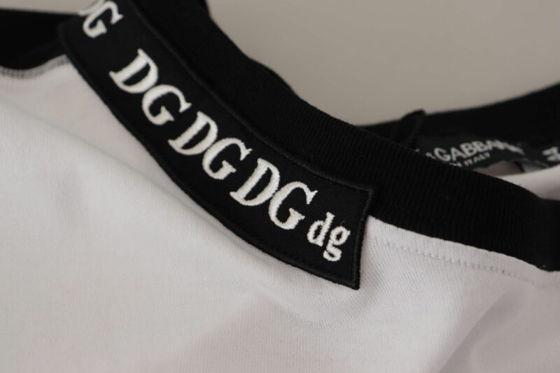 Dolce & Gabbana Elegant Round Neck Slogan Tee - Image 5