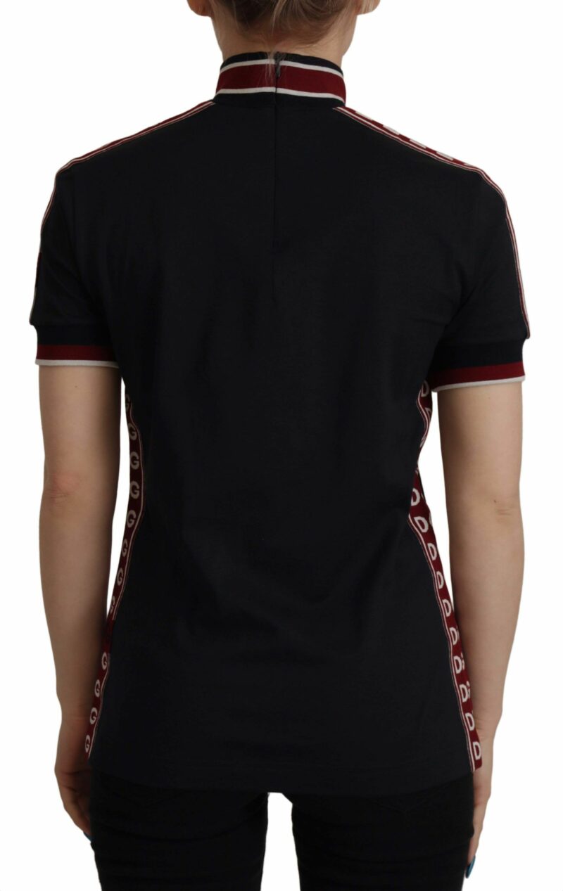 Dolce & Gabbana Elegant Black Turtle Neck Cotton Tee - Image 2