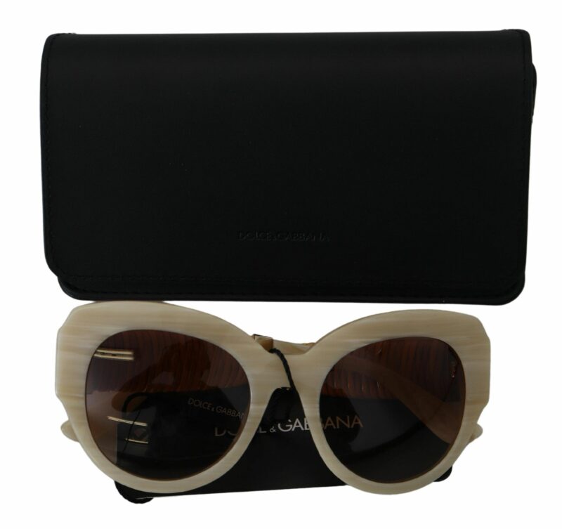 Dolce & Gabbana Beige Chic Acetate Women's Sunglasses - Image 2