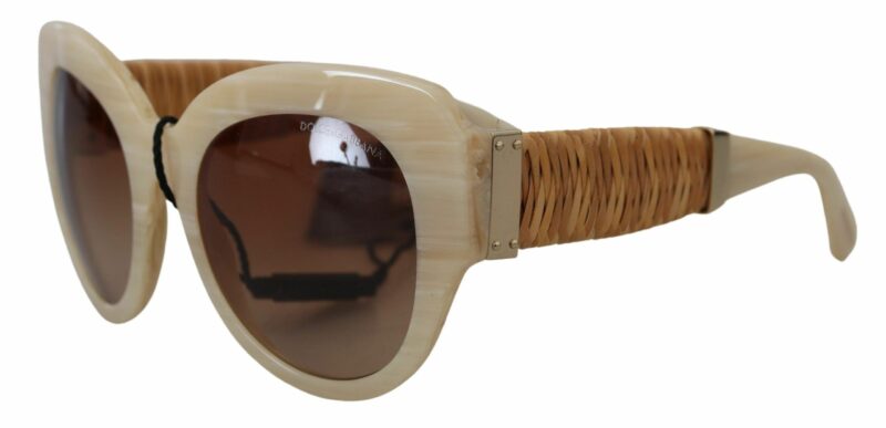 Dolce & Gabbana Beige Chic Acetate Women's Sunglasses - Image 3