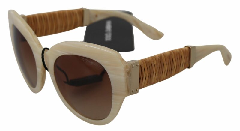 Dolce & Gabbana Beige Chic Acetate Women's Sunglasses - Image 4