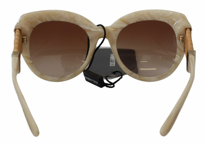 Dolce & Gabbana Beige Chic Acetate Women's Sunglasses - Image 7