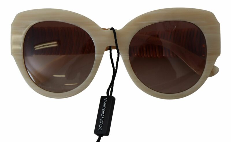 Dolce & Gabbana Beige Chic Acetate Women's Sunglasses - Image 5