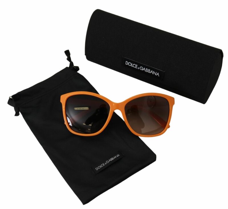 Dolce & Gabbana Chic Orange Round Sunglasses for Women - Image 6