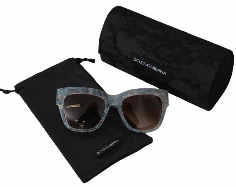 Dolce & Gabbana Elegant Lace-Trimmed Gradient Sunglasses - Image 6