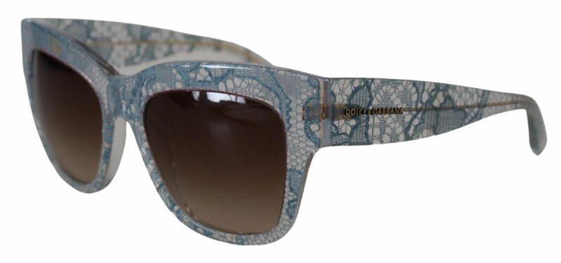 Dolce & Gabbana Elegant Lace-Trimmed Gradient Sunglasses - Image 5