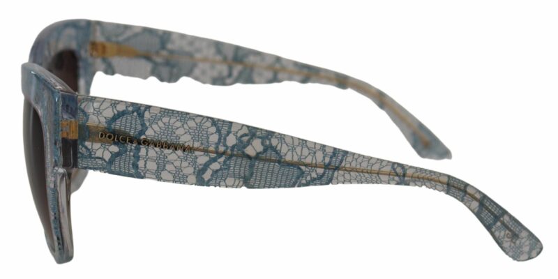 Dolce & Gabbana Elegant Lace-Trimmed Gradient Sunglasses - Image 3