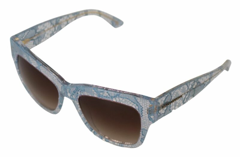Dolce & Gabbana Elegant Lace-Trimmed Gradient Sunglasses - Image 4