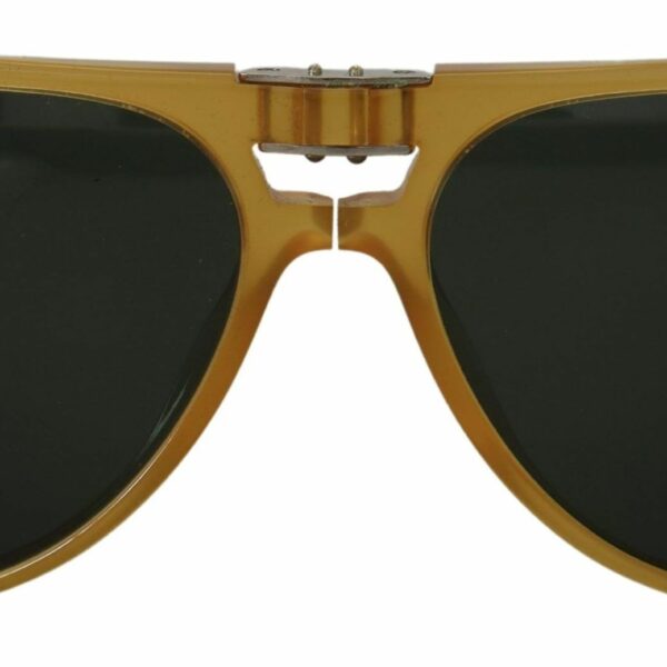 Dolce & Gabbana Chic Yellow Aviator Acetate Sunglasses