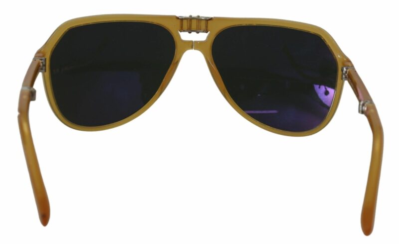 Dolce & Gabbana Chic Yellow Aviator Acetate Sunglasses - Image 4