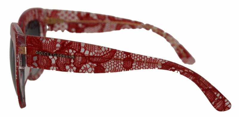Dolce & Gabbana Sicilian Lace Accented Designer Sunglasses - Image 2