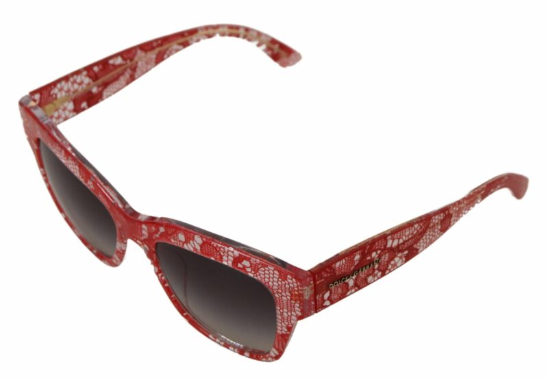 Dolce & Gabbana Sicilian Lace Accented Designer Sunglasses - Image 4