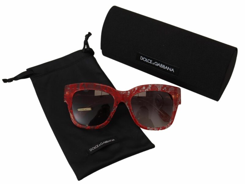 Dolce & Gabbana Sicilian Lace Accented Designer Sunglasses - Image 6