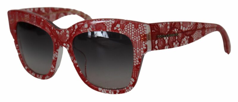 Dolce & Gabbana Sicilian Lace Accented Designer Sunglasses - Image 7