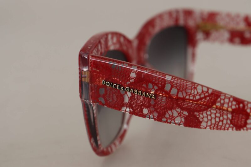 Dolce & Gabbana Sicilian Lace Accented Designer Sunglasses - Image 8