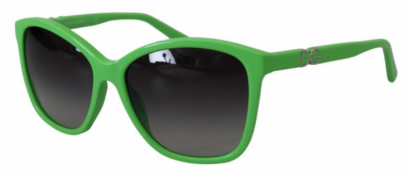 Dolce & Gabbana Chic Green Acetate Round Sunglasses - Image 4