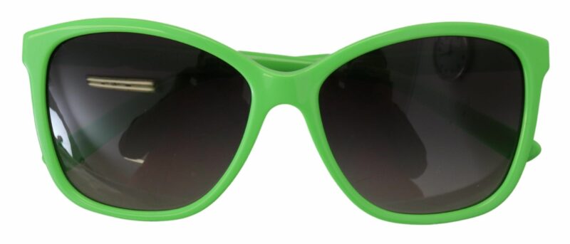 Dolce & Gabbana Chic Green Acetate Round Sunglasses - Image 6