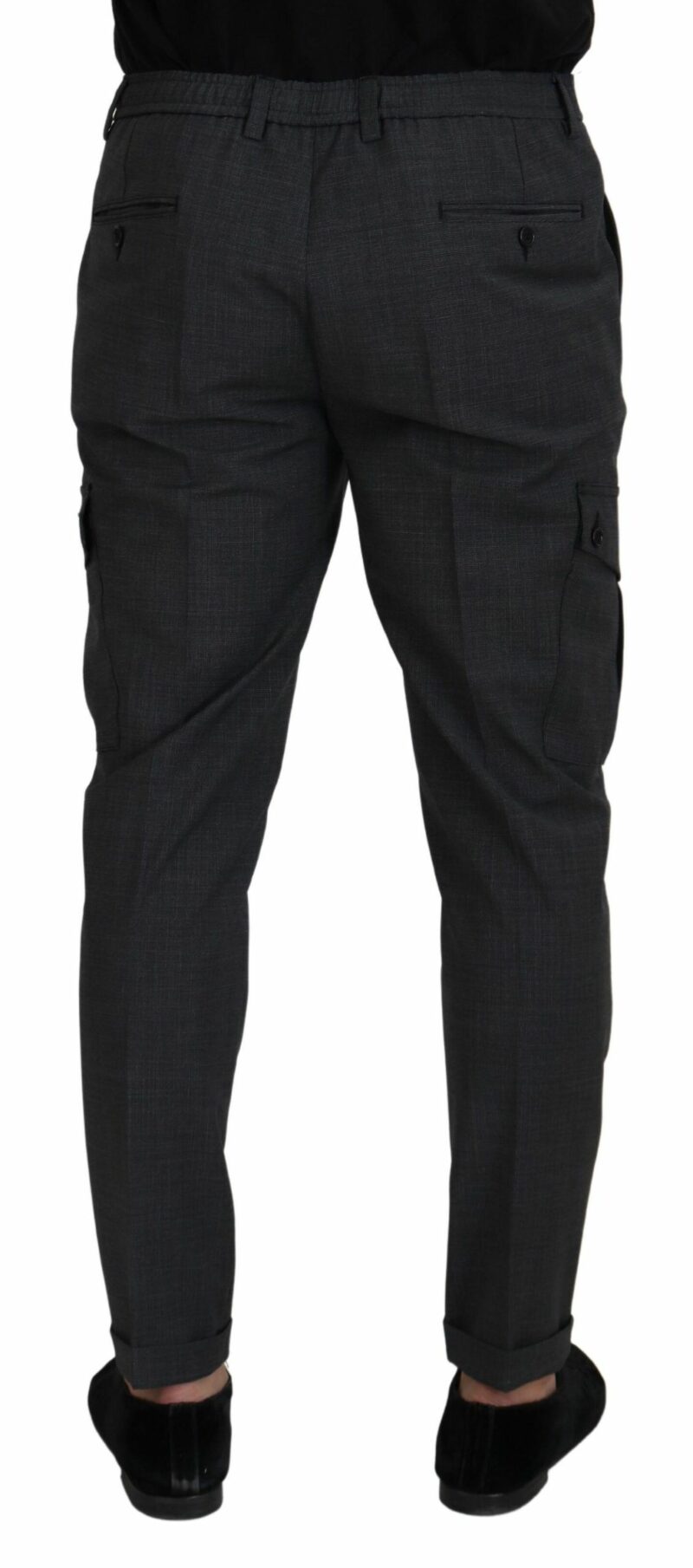 Dolce & Gabbana Elegant Checkered Slim Fit Cargo Pants - Image 2