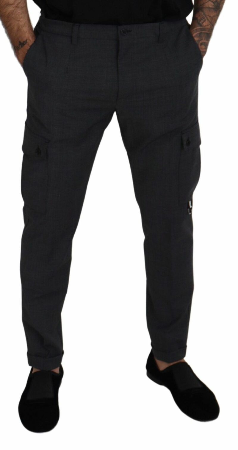 Dolce & Gabbana Elegant Checkered Slim Fit Cargo Pants - Image 3