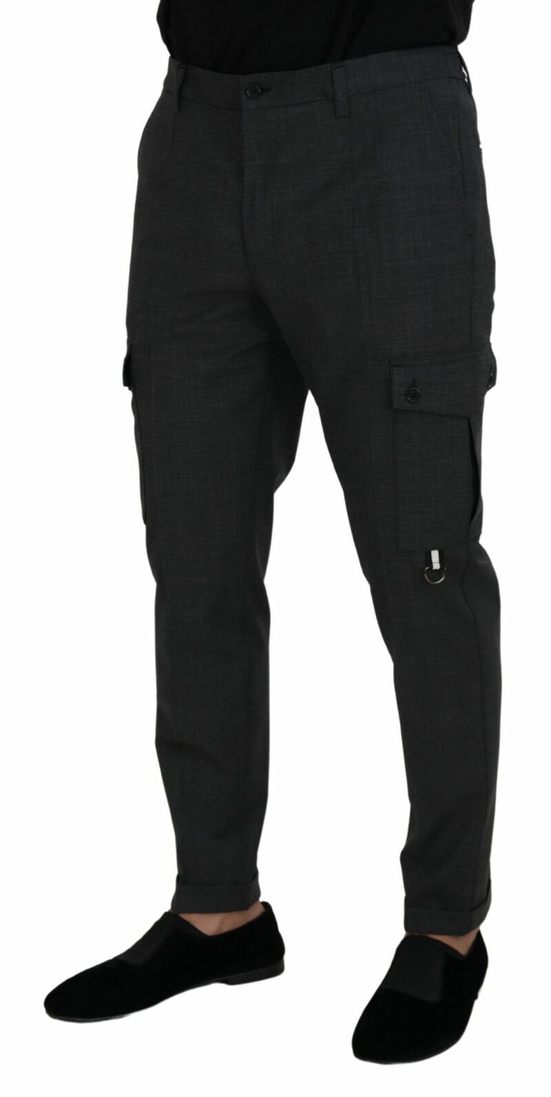 Dolce & Gabbana Elegant Checkered Slim Fit Cargo Pants - Image 4