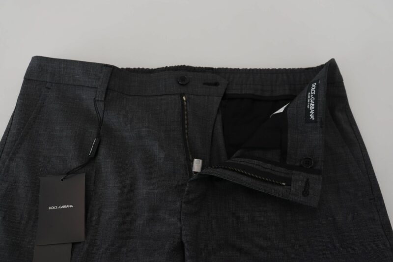Dolce & Gabbana Elegant Checkered Slim Fit Cargo Pants - Image 6