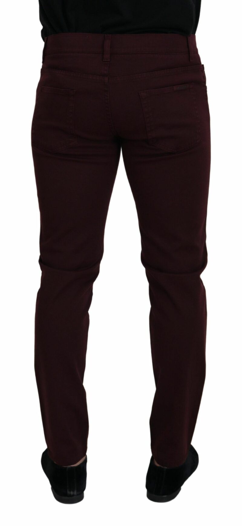 Dolce & Gabbana Slim Fit Bordeaux Jeans - Italian Luxury - Image 2