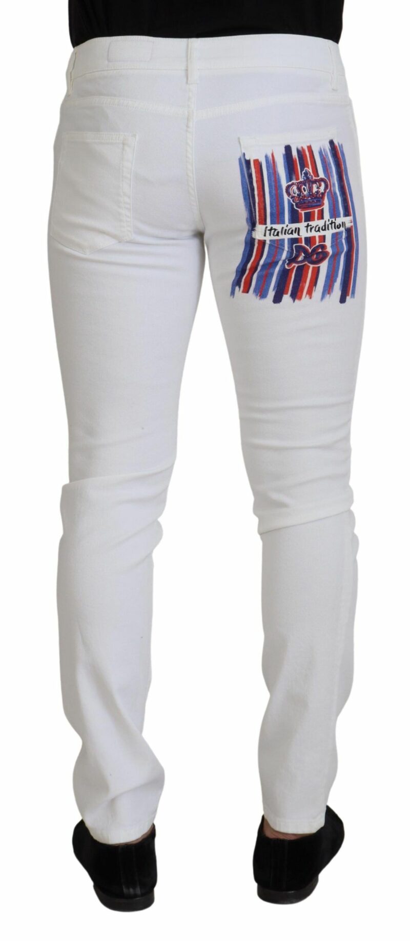 Dolce & Gabbana Elegant Slim Fit White Skinny Jeans - Image 2