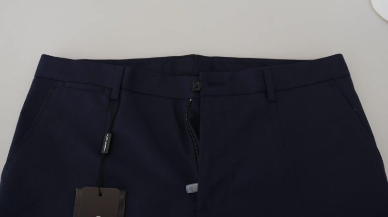 Dolce & Gabbana Elegant Slim Fit Blue Dress Pants - Image 2