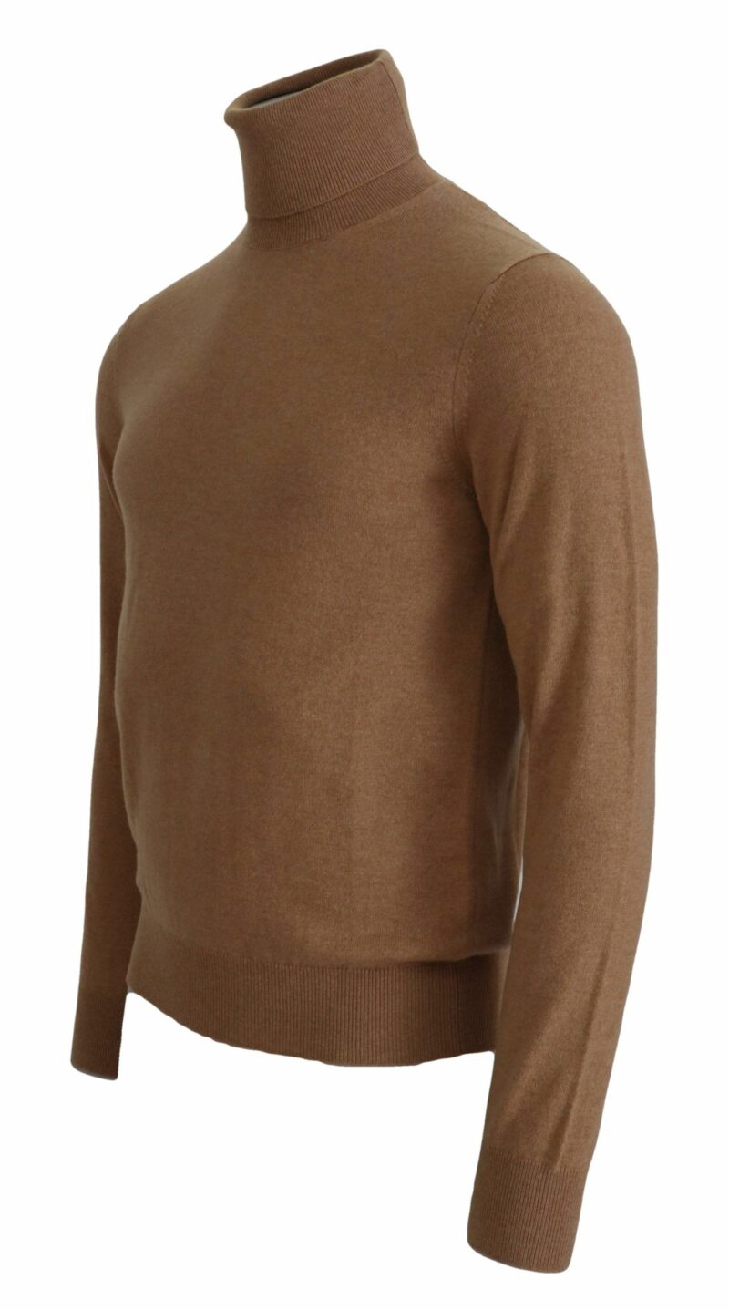 Dolce & Gabbana Beige Cashmere Turtleneck Pullover Sweater - Image 4