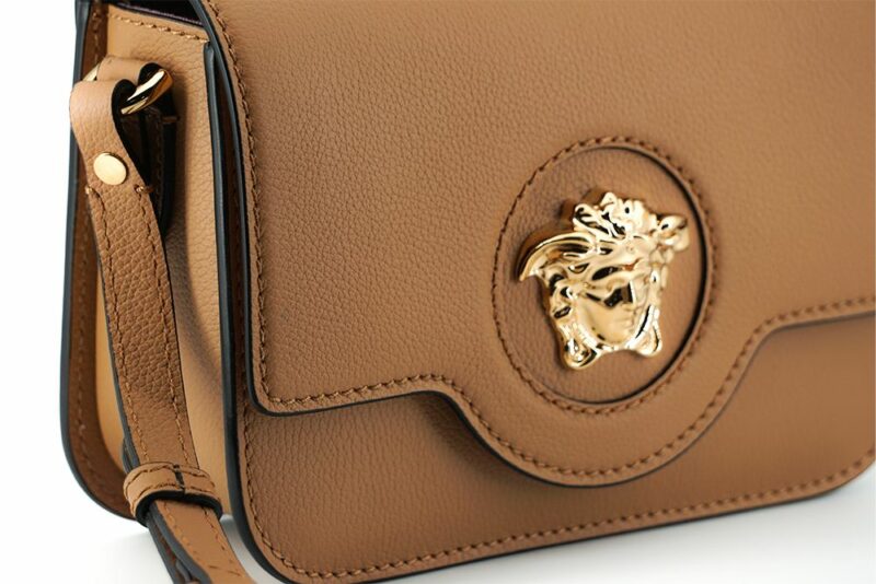 Versace Elegant Calf Leather Shoulder Bag in Brown - Image 4