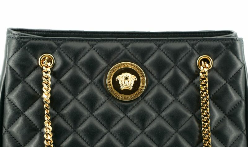Versace Elegant Quilted Nappa Leather Tote Bag - Image 5