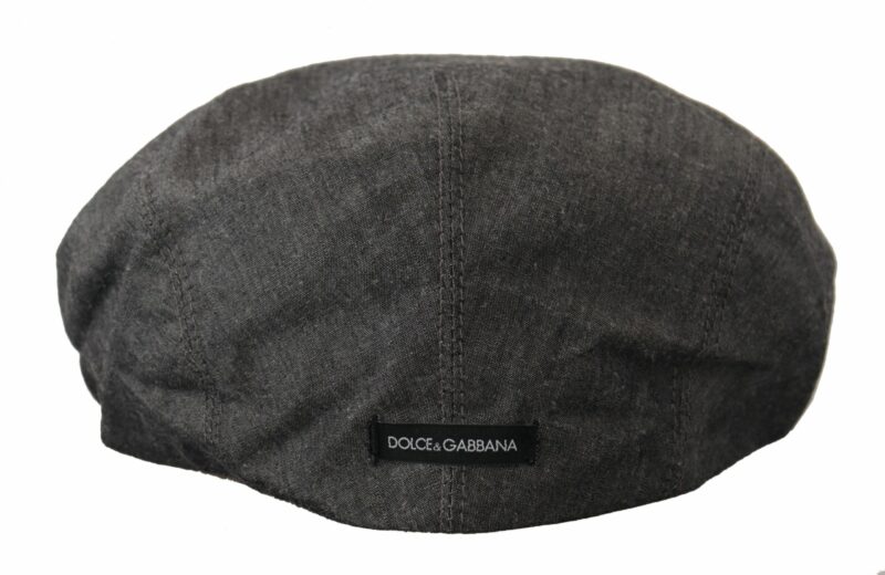 Dolce & Gabbana Elegant Gray Newsboy Hat - Image 3