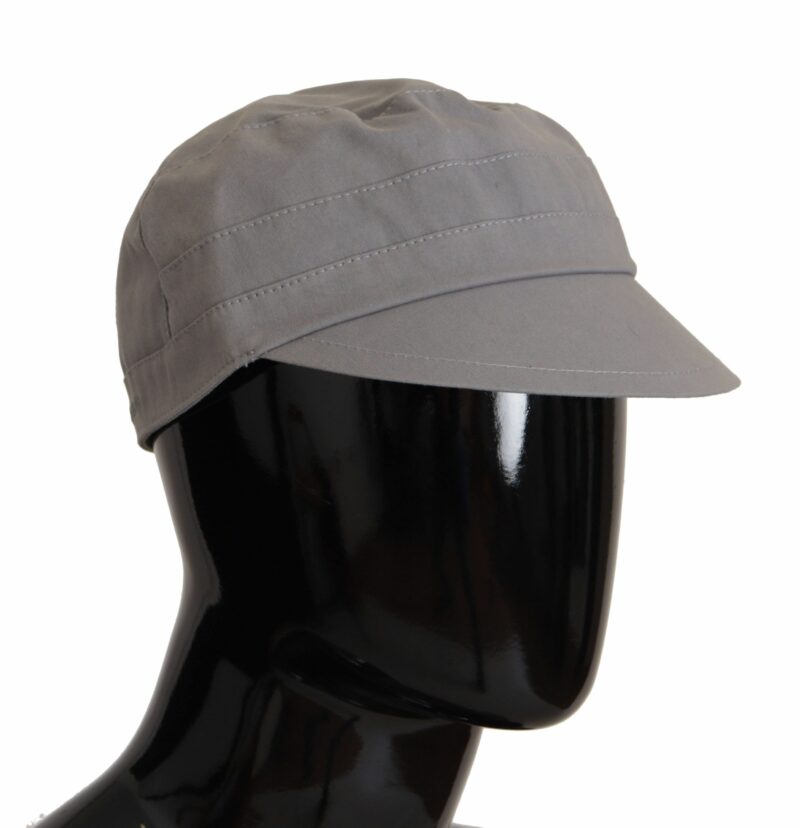 Dolce & Gabbana Elegant Gray Newsboy Cap - Classic Accessory - Image 7