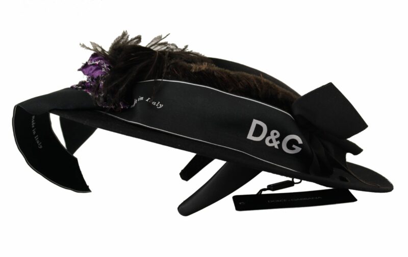 Dolce & Gabbana Elegant Wide Brim Black Hat - Image 4