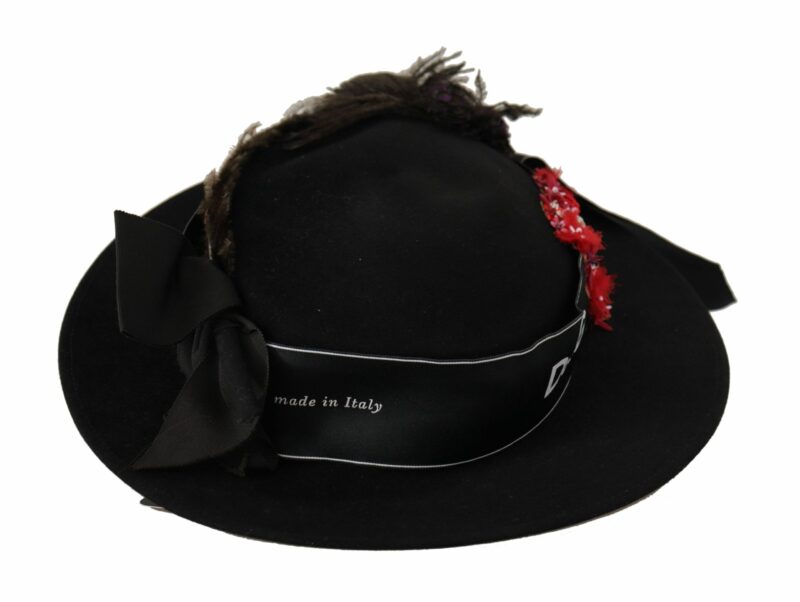 Dolce & Gabbana Elegant Wide Brim Black Hat - Image 5