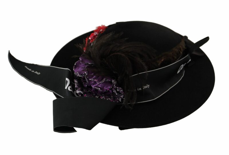 Dolce & Gabbana Elegant Wide Brim Black Hat - Image 7