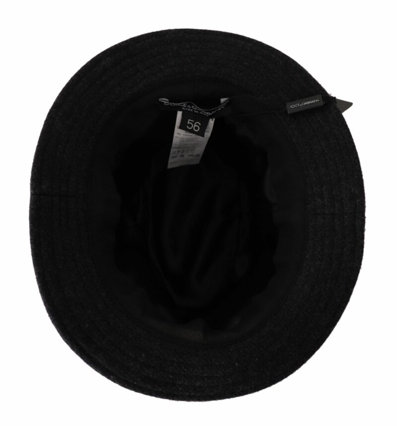 Dolce & Gabbana Elegant Gray Trilby Hat in Wool and Cashmere - Image 3