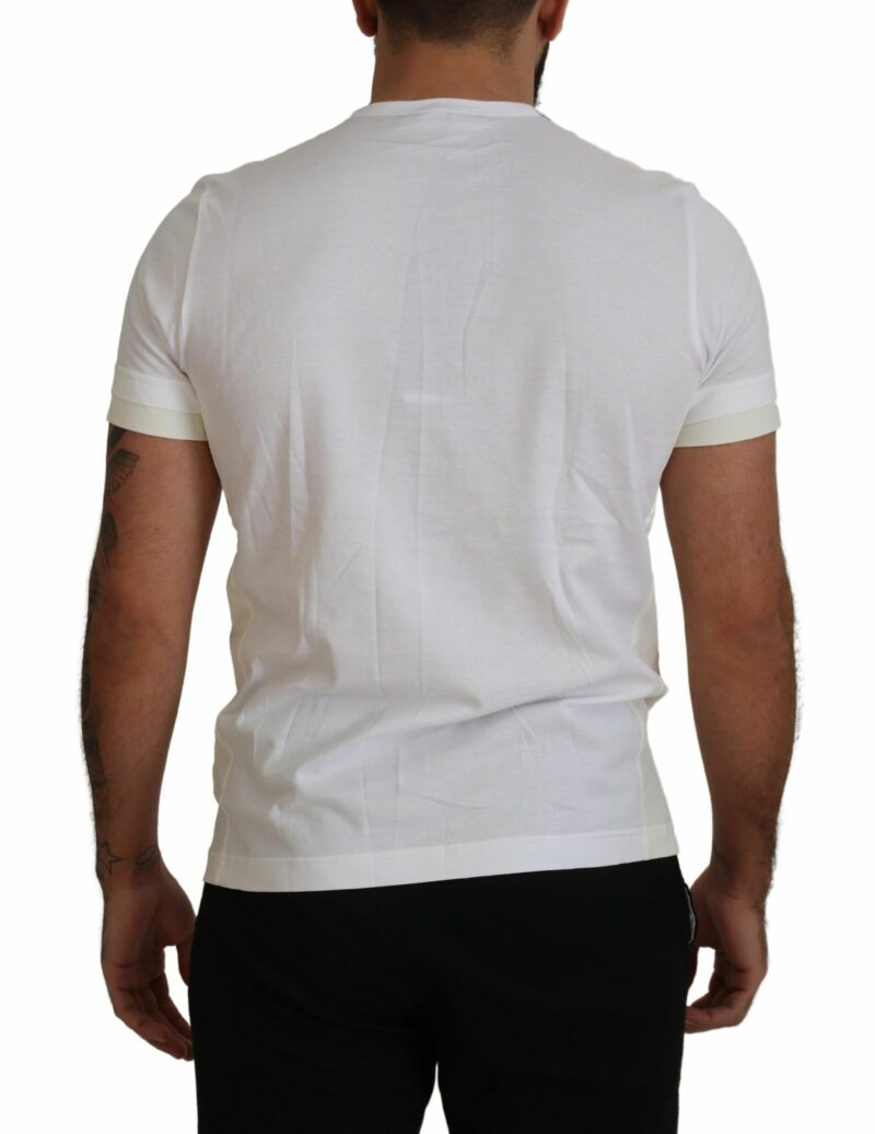 Dolce & Gabbana Elegant White Cotton Tee with DG Chest Pocket - Image 3
