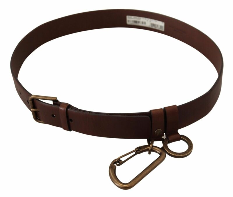 Dolce & Gabbana Elegant Brown Leather Belt with Metal Buckle - Image 4
