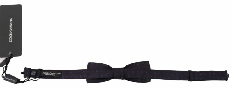 Dolce & Gabbana Elegant Silk Patterned Bow Tie - Image 2