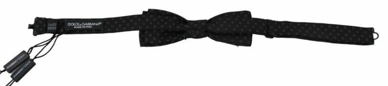 Dolce & Gabbana Elegant Silk Black Bow Tie for Men - Image 2