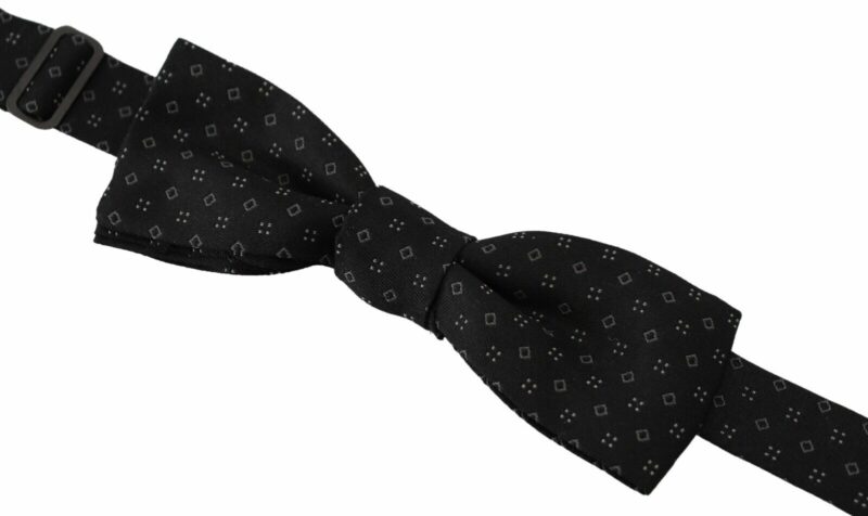 Dolce & Gabbana Elegant Silk Black Bow Tie for Men - Image 3