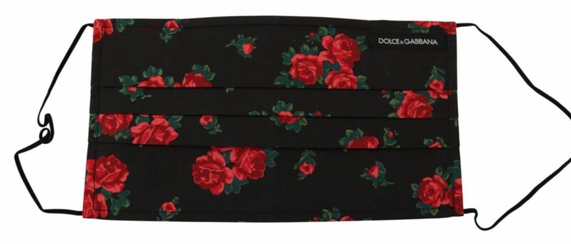 Dolce & Gabbana Elegant Floral Cotton Pleated Face Mask - Image 2