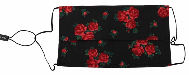 Dolce & Gabbana Elegant Floral Cotton Pleated Face Mask - Image 3