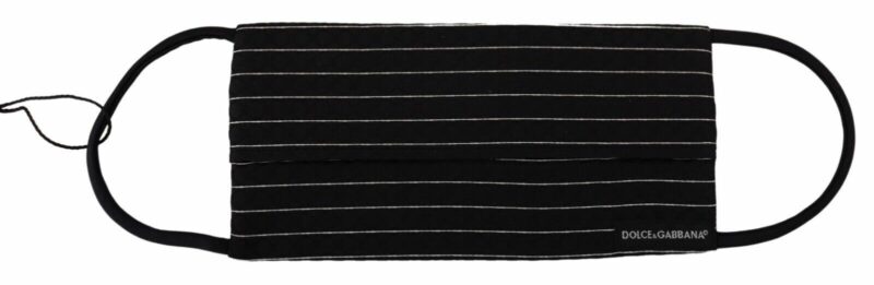 Dolce & Gabbana Elegant Striped Silk Blend Face Mask - Image 2