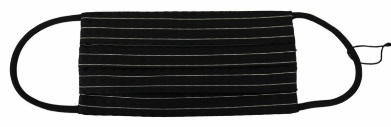 Dolce & Gabbana Elegant Striped Silk Blend Face Mask - Image 4